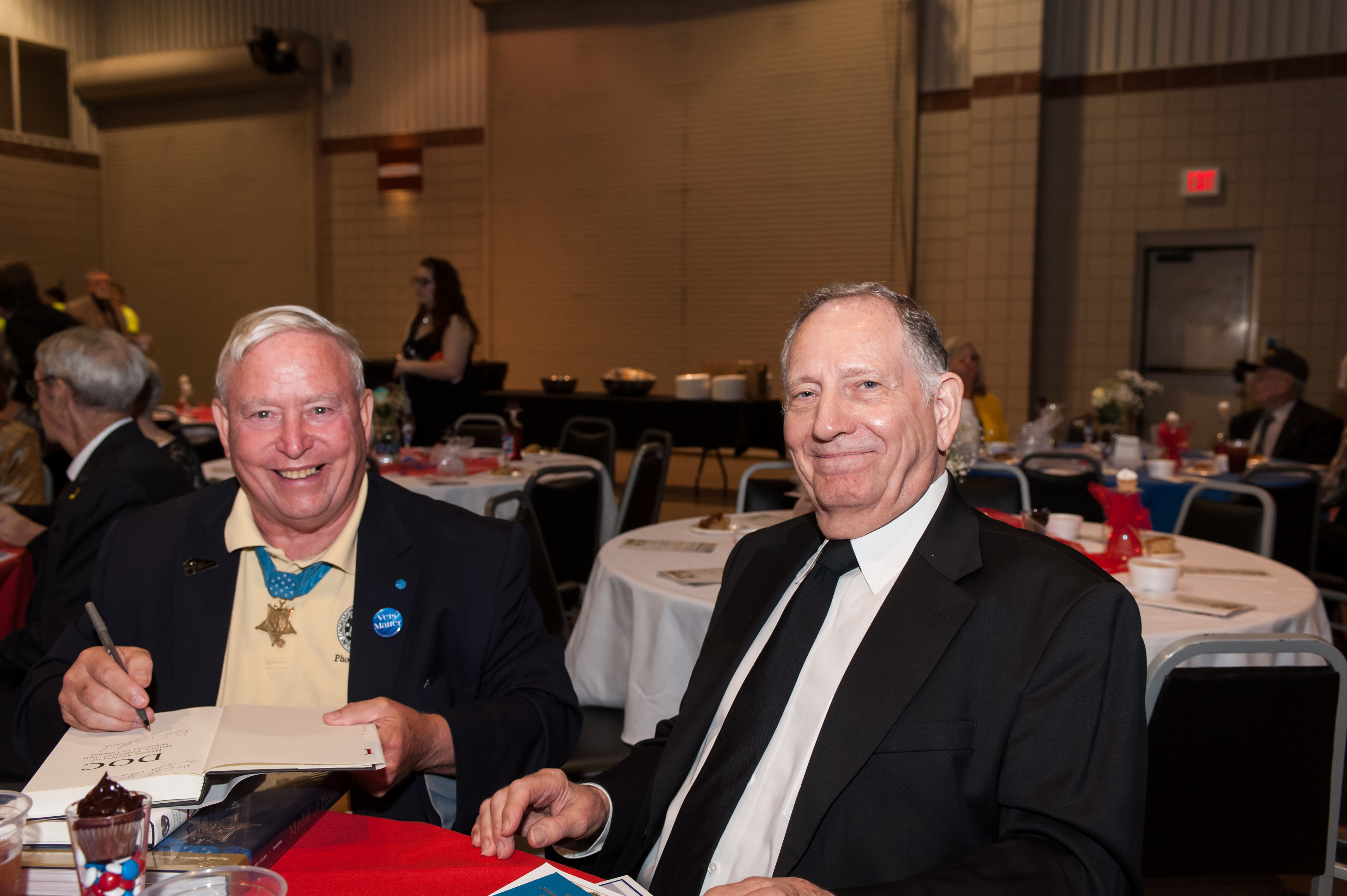 Shaie Williams for AGN Media. Charles Wright and Byerl Bates at the Armed Forces Day Banquet  in Amarillo, TX Held at the Amarillo Civic Center on May 21, 2016.