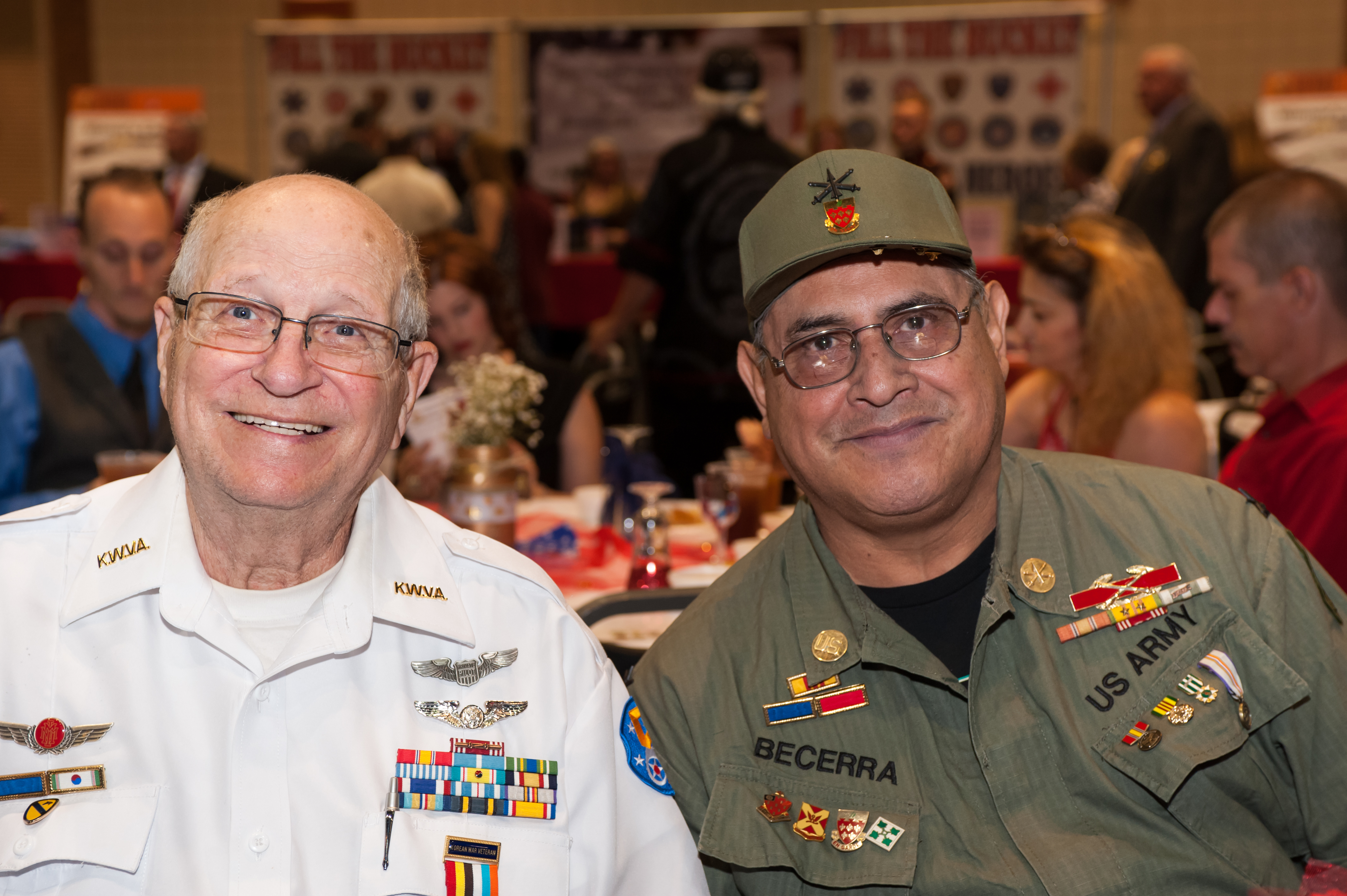 Shaie Williams for AGN Media. William Edwards and Sam Becerra at the Armed Forces Day Banquet  in Amarillo, TX Held at the Amarillo Civic Center on May 21, 2016.