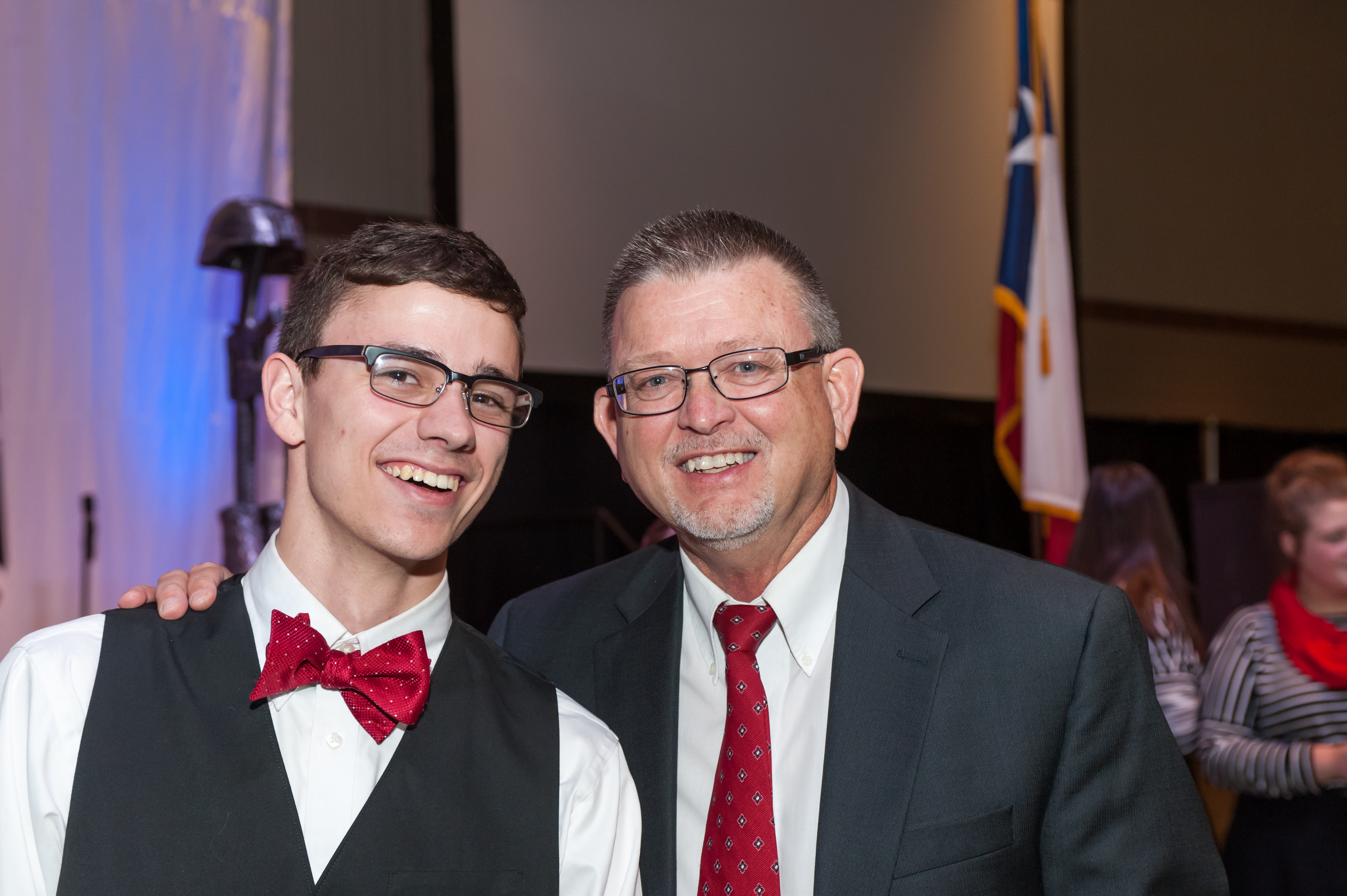 Shaie Williams for AGN Media. Brayden Williams and Billy Talley at the Armed Forces Day Banquet  in Amarillo, TX Held at the Amarillo Civic Center on May 21, 2016.