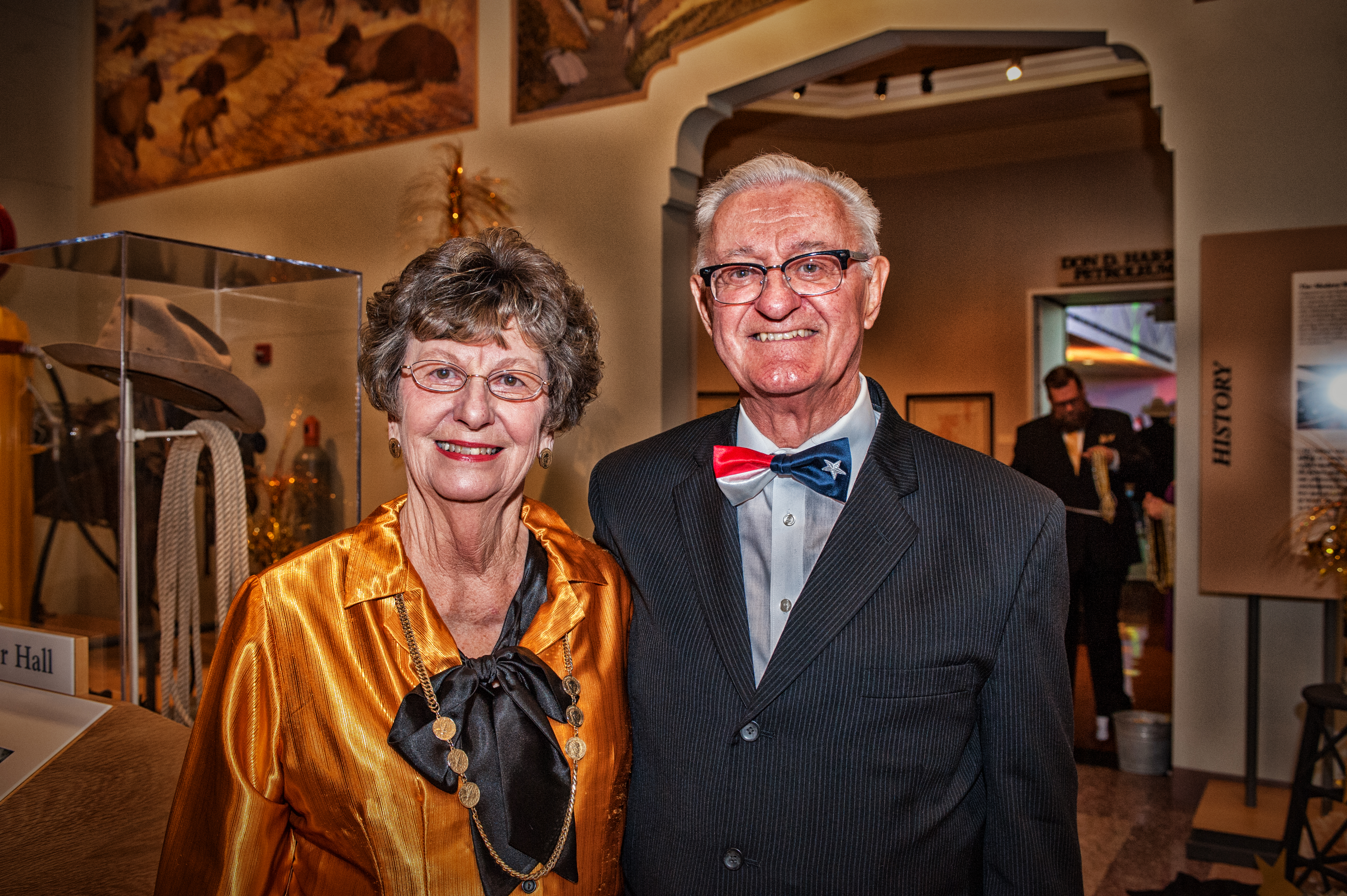 Shaie Williams for AGN Media. Diana Cox with Winston Stahlecker at the Black Gold  Ball 2016 held at the Panhandle Plains Historical Museum  in Canyon, TX. on April 16, 2016.
