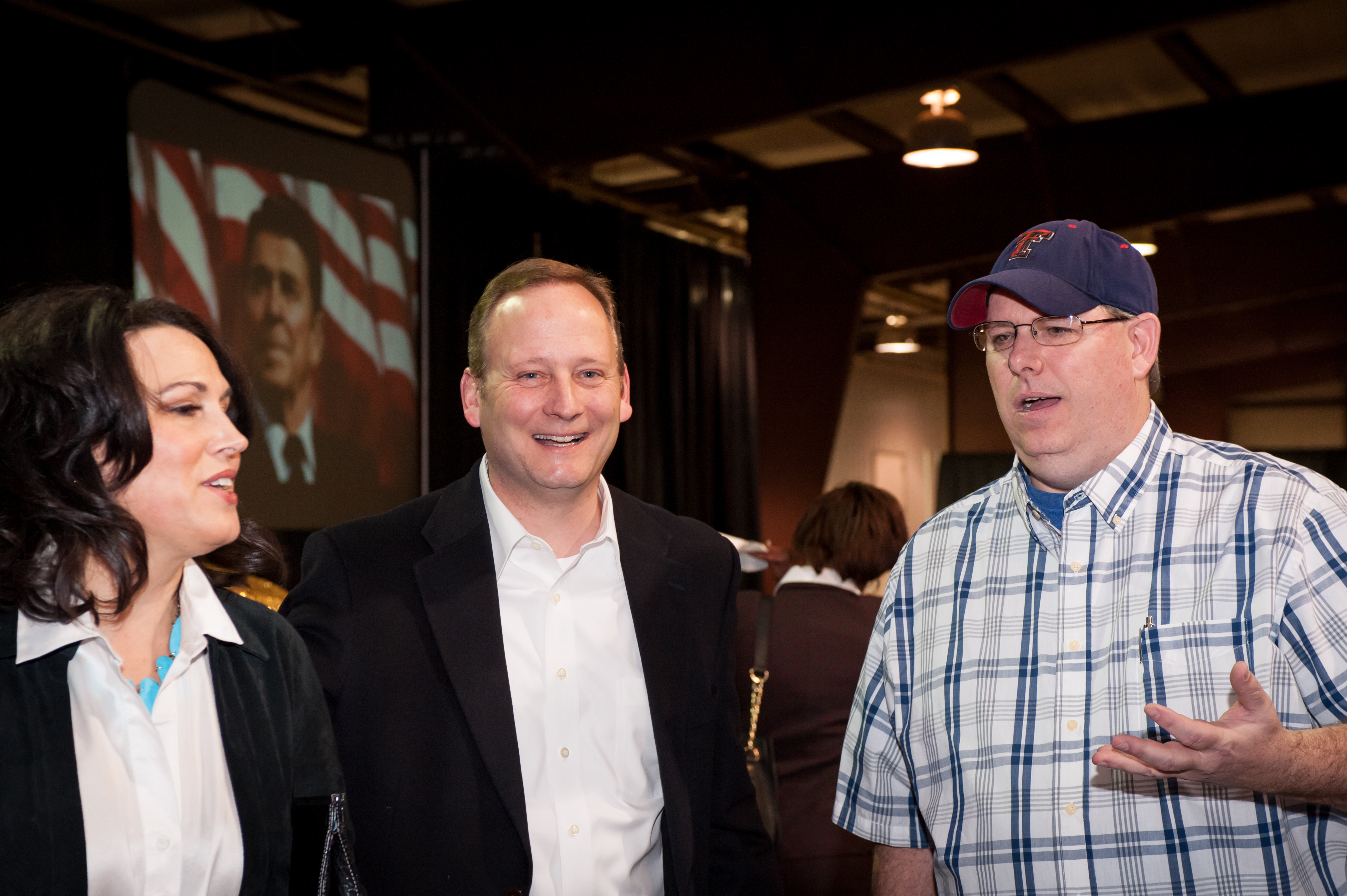 Shaie Williams for AGN Media. Mr. and Mrs Four Price with Danny Butcher at the Texas Panhandle Lincoln-Reagan Day Dinner hosted by the local Republican party groups held at The Rex Baxter Building in Amarillo, TX on January 29, 2016